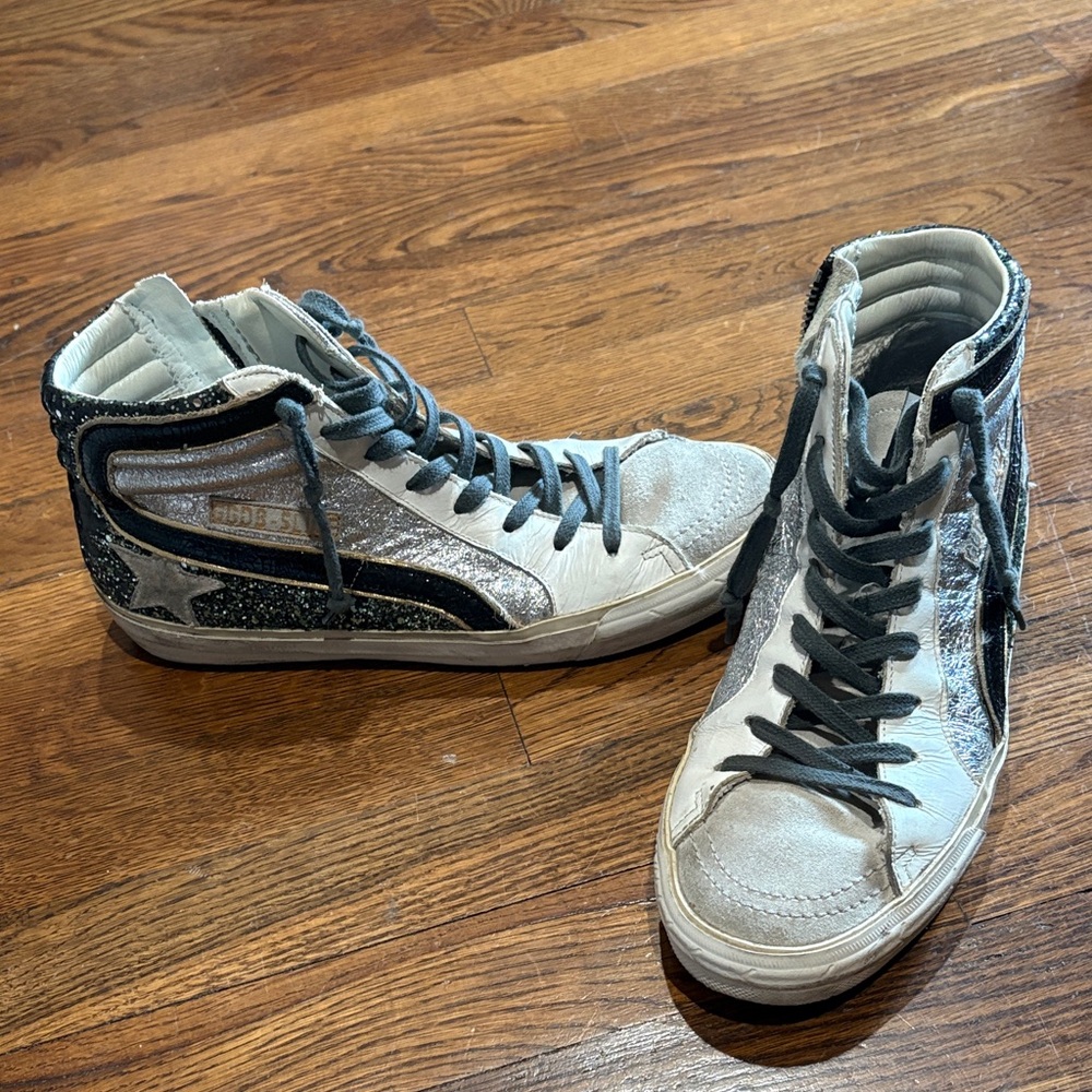 Golden goose high top slides